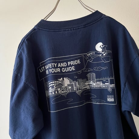 90's ONEITA Back Print Design Pocket Tee (made in USA)
