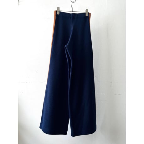 Juemi Fake Suede Line Knit Flare Pants