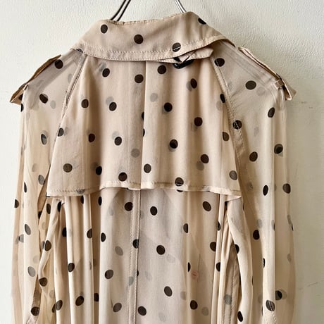 3.1 Phillip Lim Dot Pattern Sheer Trench Coat