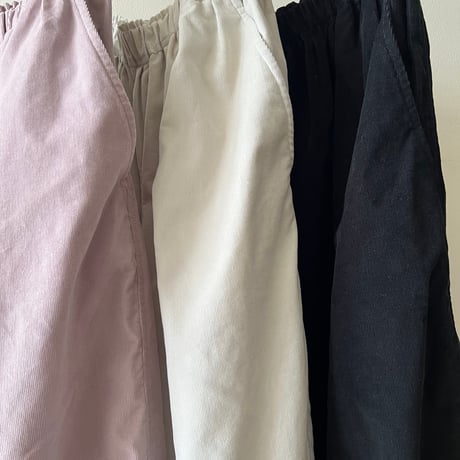 corduroy easy tuck pants