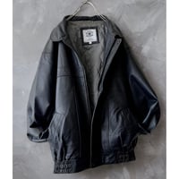 Euro Vintage TRAPPER Zip-up Leather JKT (made i