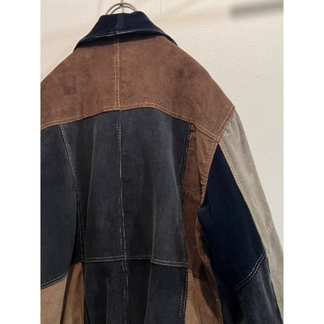 Patchwork Design Corduroy Drizzler JKT