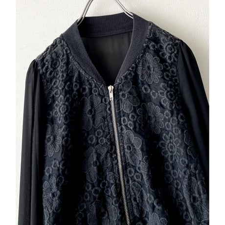 Lace Design Sheer Short JKT