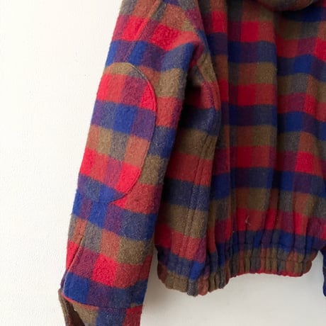 Vintage Plaid Pattern Wool Zip Hoodie