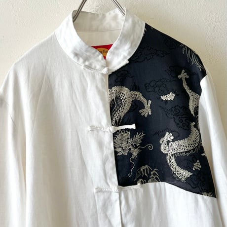 Dragon Design Linen China Shirt JKT