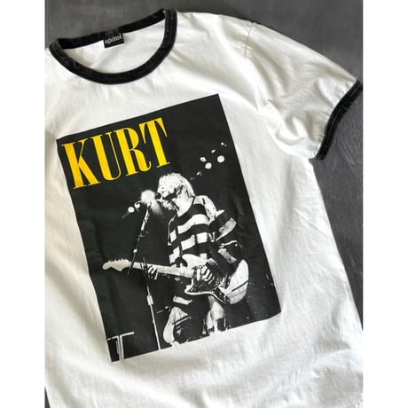 Import Band Print Ringer Tee " Kurt Cobain "