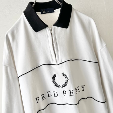 Fred Perry Embroidery Big Logo Half-zip Short Sweat
