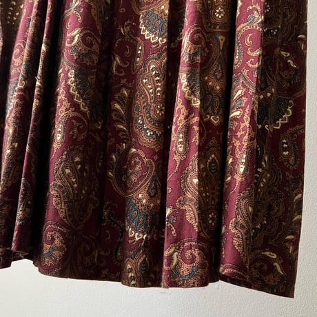 Vintage  Paisley Pattern Set-up Like Long Dress