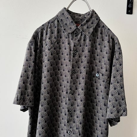 Tori Richard Geometric Pattern Silk Shirt