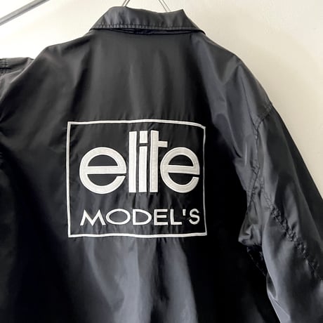 90's elite MODEL'S Embroidery Logo Design Nylon Coach JKT
