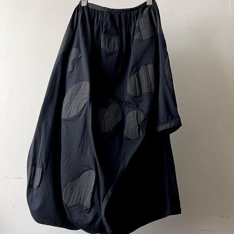 80's COMME des GARCONS Dot Pattern Asymmetry Design Balloon Skirt