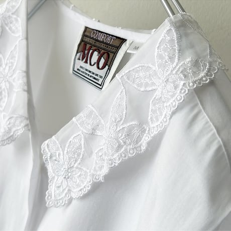 Euro Vintage Lace Collar Half Sleeveブラウス