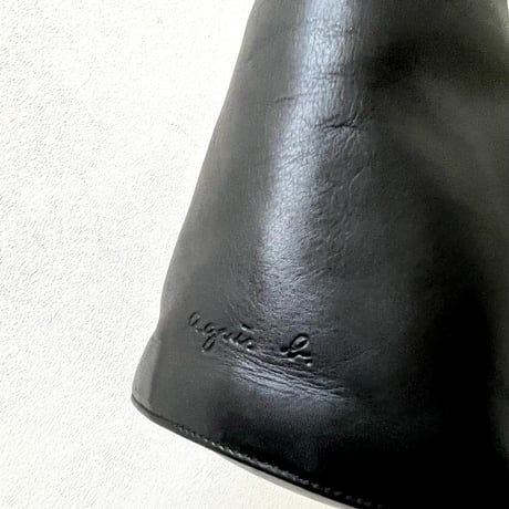 agnes b. Leather Duffle Shoulder Bag