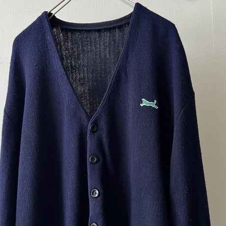 80's Euro Embroidery Logo Knit Cardigan