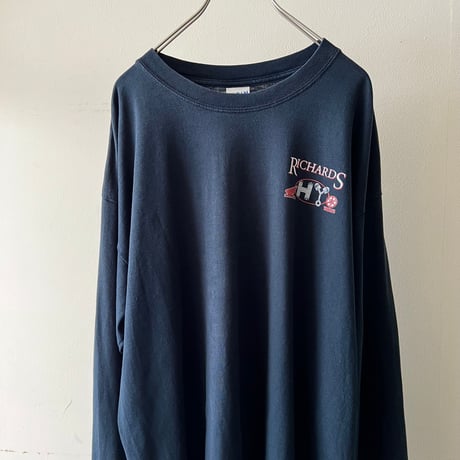 00's motorcycle Back Print Long Sleeve Tee