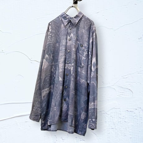 Euro Vintage Art Pattern Rayon Shirt