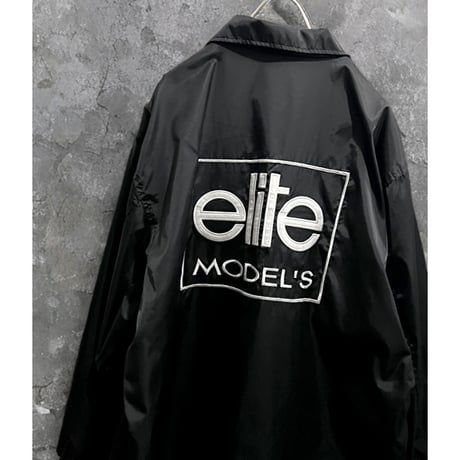 90's elite MODEL'S Embroidery Logo Design Nylon Coach JKT