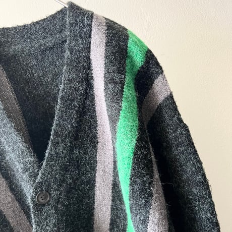 Old Stripe Design Knit Cardigan