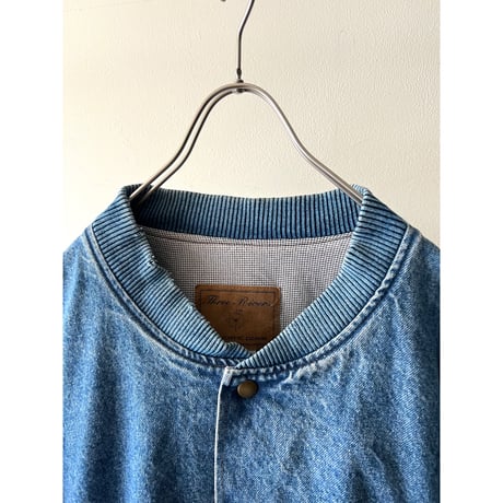 90's Three River Buff body Dog Denim Award JKT (made in USA) ＊Big size