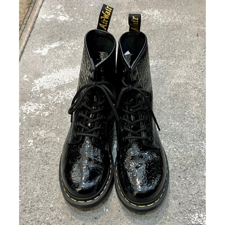 Dr.Marten's Emboss Leopard Pattern Patent 8eye Boots