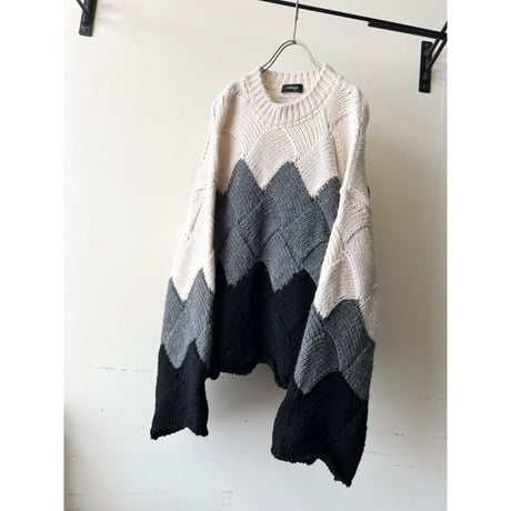 ottod'Ame Giza Giza Pattern Flare Sleeve Knit (made in Italy)