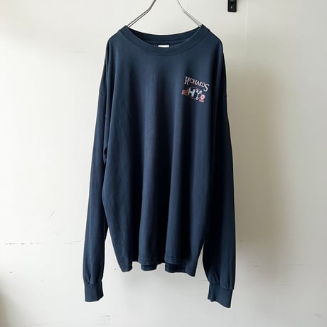 00's motorcycle Back Print Long Sleeve Tee