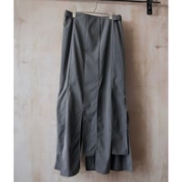 Stripe Pattern Random Cut Skirt