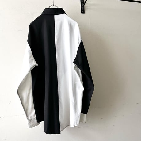 Vintage  Monochrome Asymmetry Design Shirt