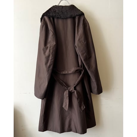 90's Burberrys' Boa Collar Balmacaan Coat (Euro made)