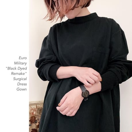 Euro Military "Black Dyed"バックリボンワンピース