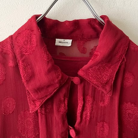 Euro Vintage Paisley Pattern Sheer China Shirt