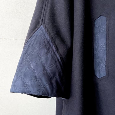 Euro Vintage Leather Mix Big Sleeve JKT