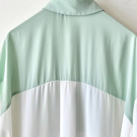 Mint Color Sheer Shirt Dress