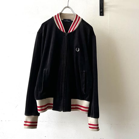 90's Fred Perry Embroidery Logo Velours Track JKT