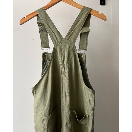 Flare Silhouette Linen Overalls