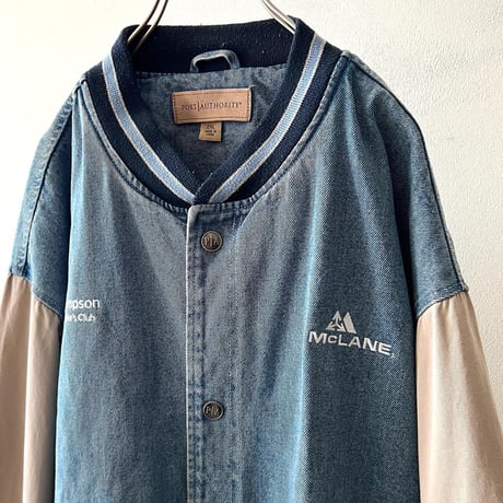 80-90's Embroidery Logo Denim Award JKT