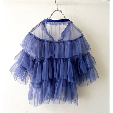 Sheer Tulle Ruffle Top