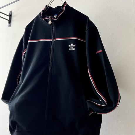 80's adidas Line and Logo High Neck Track JKT (BRD/W.Germany) *DESCENTE