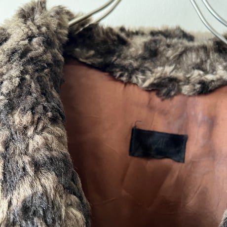 Euro Vintage Leopard Pattern Fake Fur Coat (made in France)