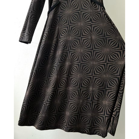 Vintage Geometric Pattern China Design Maxi Dress