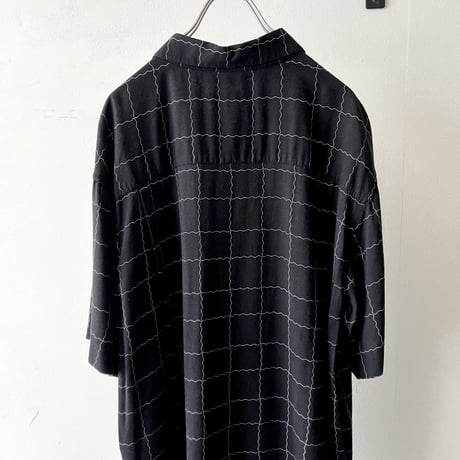 Vintage Check Pattern Rayon Shirt