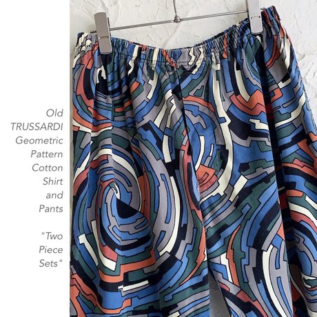 Old TRUSSARDI Geometric Patternイージーパンツ