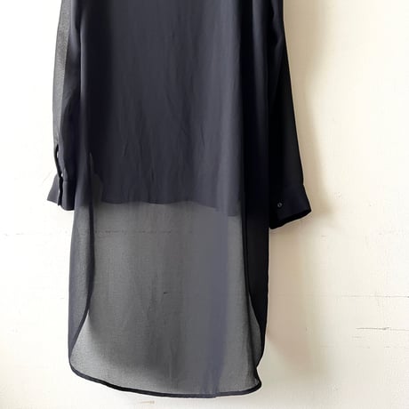 Drop Tail Design Sheer Blouse