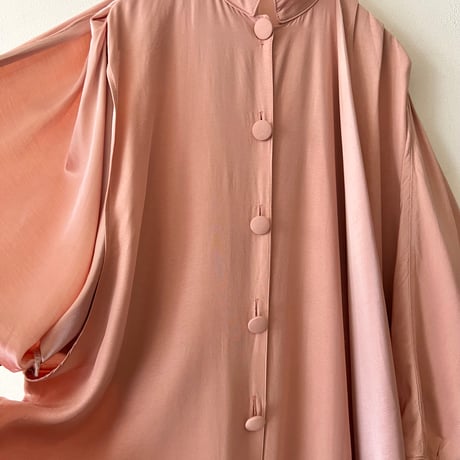 Euro Vintage Layered Design Dolman Sleeve Dress (made in France)