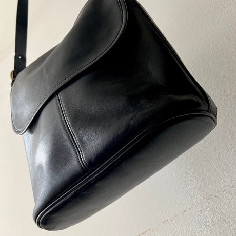 90's Old Coach Leather Flap Shoulder Bag (made in USA)