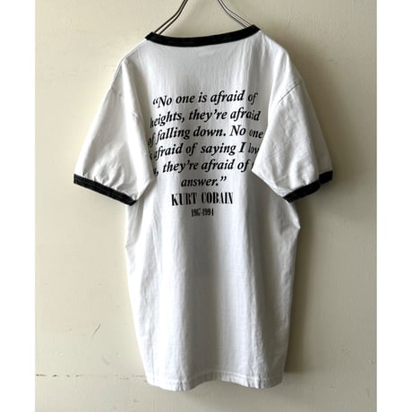 Import Band Print Ringer Tee " Kurt Cobain "