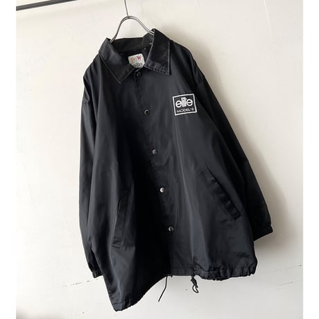 90's elite MODEL'S Embroidery Logo Design Nylon Coach JKT