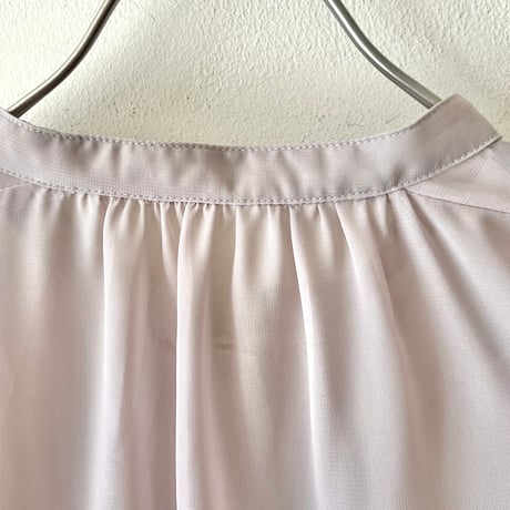China Button Sheer Blouse