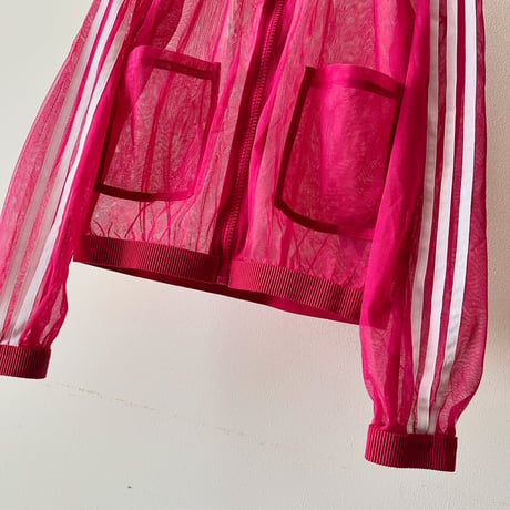 adidas originals See-through Track JKT (color : pink purple)