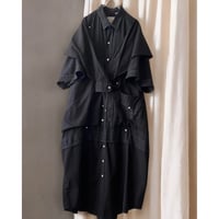 " Black Dyed & Remake " Maxi Shirt Dress